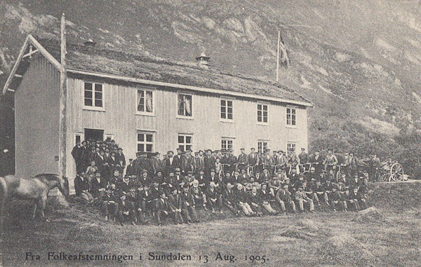 Fra Folkeafstemningen i Sundalen 13 Aug. 1905.