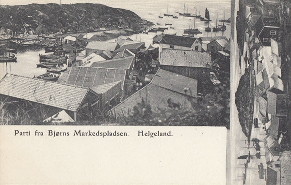 Parti fra Bjørns Markedspladsen. Helgeland.