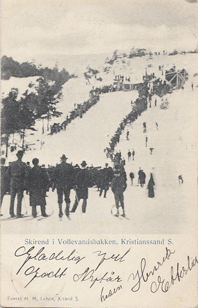Skirend i Vollevandsbakken, Kristianssand S.