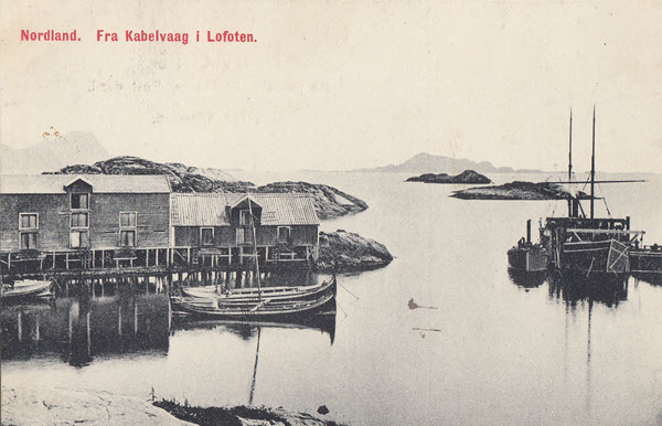 Nordland. Fra Kabelvaag i Lofoten.